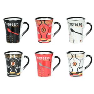 Table passion Coffret de 6 tasses à expresso assorties 15 cl color