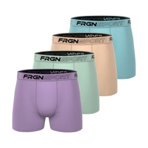 Freegun Boxer Homme Coton, Cale&ccedil;on Homme Sport, Stretch & Respirant (Lot de 4), Bleu Taille XXL