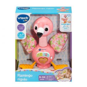 Vtech Flamingo Rigolo &mdash; Jouet d&eacute;veil flamant rose 9-36 mois sons m&eacute;lodies et ventouse