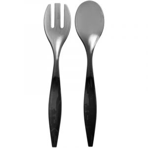 Lot de 2 couverts a salade 6 x 29 cm Grand Chef charbon