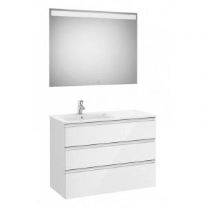 Image de Roca The Gap Pack 3T Lav Gche 1000Mm (Unik+Miroir) Blanc Brillant A851522806