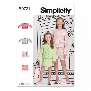Simplicity Patron 9721 - Vestes, Jupes et shorts du 32 au 44 FR -