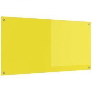 VidaXL Protection de cuisine Jaune 120 x 60 x 0.6 cm verre trempé