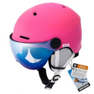 Meteor Casque de ski FALVEN - Lunettes int&eacute;gr&eacute;es - Syst&egrave;me Air Flow - S - Rose