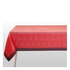 Le Jacquard Français Petit Carré déco Cabaret 100% lin Rose