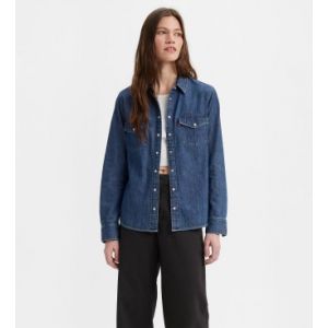 Levi's Pour femme. Chemise western bleue