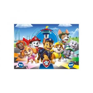 Puzzle 30 pieces pat patrouille - pret a partir en mission - equipe chiens heros sauvetage - set puzzle enfant + carte tigres