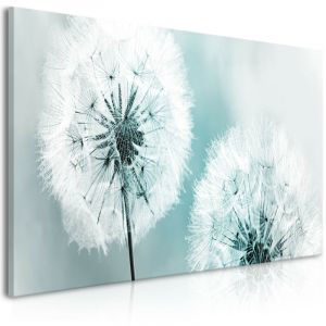 Artgeist Tableau Imprimé "Fluffy Dandelions Blue Wide" 45x100cm