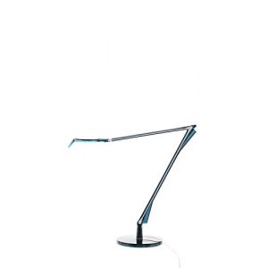 Kartell ALEDIN TEC-Lampe de Bureau LED H48-113cm bleu translucide - designé par Alberto & Francesco Meda Base Ø 21cm / H 48-113cm