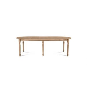 Image de Hellin Table ronde VICTORIA 6 pieds tournés D105 + 3 rallonges bois - Chêne