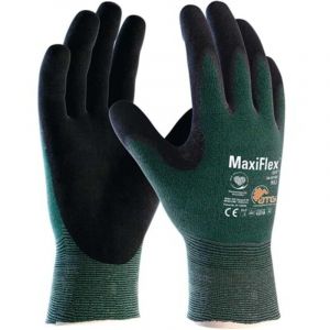 ATG Gant de protection contre les coupures MaxiFlex Cut 34-8743 taille 8 vert/noir en 388 catégorie epi ii nyl./fibre verre/el.UHMWPEnitr.micropor.