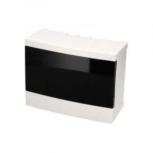 Tableau électrique en saillie 8 modules (1x8) blanc porte fumée EDO777842 EDO Technic