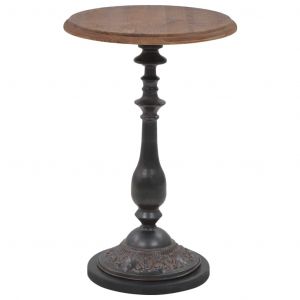 Image de VidaXL Table d'appoint Bois de sapin massif 40 x 64 cm Marron