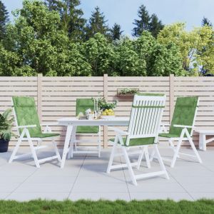 VidaXL Coussins de chaise à dossier haut lot de 4 modèle de feuille