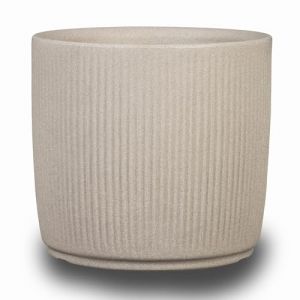 Scheurich Linetto - Lot de 30 Pots de Fleurs Ronds - Couleur Sable - Fabriqué avec du Plastique recyclé - pour l'extérieur