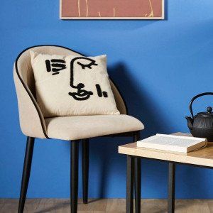 Housse de coussin (40 cm) Portrait Blanc