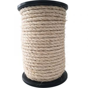 Corde Sisal (8 mm, 50 m) pour Arbre &agrave; Chat ou Griffoir pour Animaux et D&eacute;coration - Corde Sisal 100 % Naturel de la Plante Agave - Diam&egrave;tre 8 mm