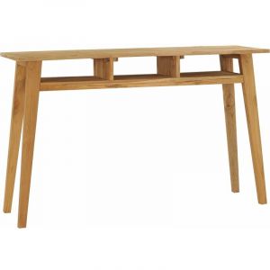 VidaXL Table console 120x35x75 cm Bois de teck massif