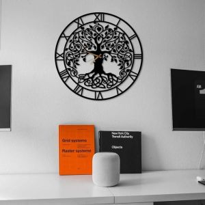 Dekory Horloge Murale Arbre De Vie En Métal 70 cm