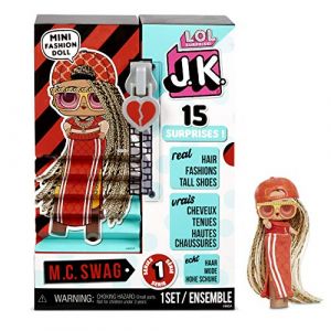 Image de Mga entertainment LOL Surprise Mini Poupées Mannequin JK - 15 Surprises, Vêtements et Accessoires - À Collectionner - M.C. Swag