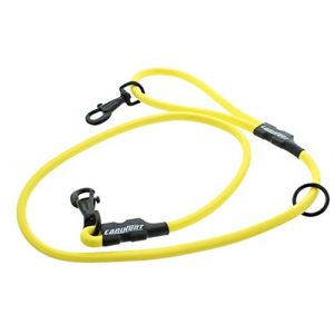 Canihunt Laisse Xtreme traqueur Ronde 120 cm ø 10 mm - 2 mousquetons Anneau Flottant Jaune
