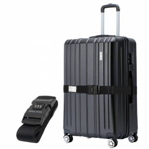 VERTICAL STUDIO "Silkström" 24" Valise noir avec sangle de bagage GRATUITE