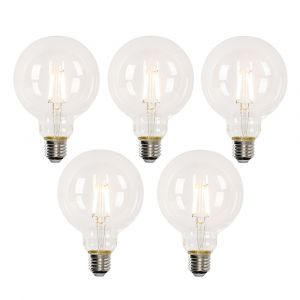 Lot de 5 ampoules LED intelligentes E27 G95 4,5W 470lm 2700-6500K