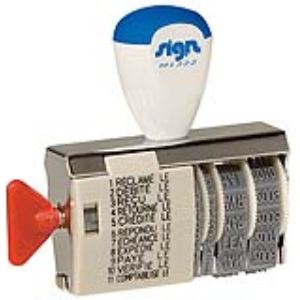 Sign M1322 - Dateur Caoutchouc multiformules 11 textes