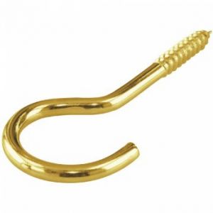 Image de Fix'Pro Crochet à visser laiton poli Longueur 40 mm Diamètre 3 mm Vendu par 4