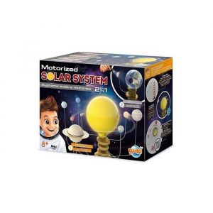 Le systeme solaire motorise 2 en 1 - planetes espace science astronomie - jeu educatif scientifique 8 ans - carte en cadeau