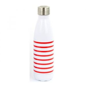 Image de Yoko Design Bouteille isotherme Marinière - Rouge - 500 ml