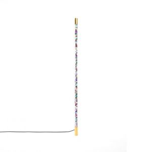 Seletti Applique avec prise Linea Pixled / LED - H 124 cm multicolore en matière plastique