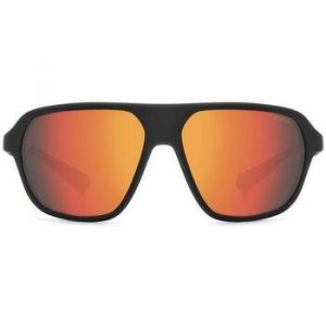 Polaroid Unisex PLD 2152/S RC2/OZ Lunettes de soleil Plastique Noir Orange Carré Polarisé Miroir