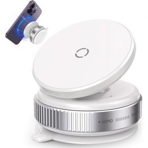 Support Magn&eacute;tique T&eacute;l&eacute;phone 360&deg; Rotatif Antid&eacute;rapant L&eacute;ger Compact Multisurface - Blanc - Efconnection