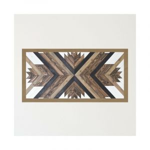Image de Tableau Geo Geometrique pour Salon, Chambre Multicouleur en MDF, Bois, 60 x 2,5 x 120 cm