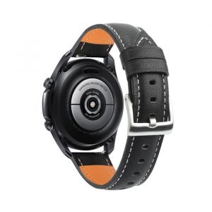 INF Bracelet en cuir compatible avec Samsung Galaxy Watch 3 (41 mm) - Noir