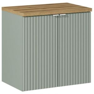 Meuble sous vasque 60 cm - A portes - Vert Roseau