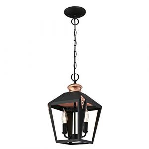 Westinghouse Plafonnier Lampe suspendue Valery Noir et Cuivre 2 Ampoules