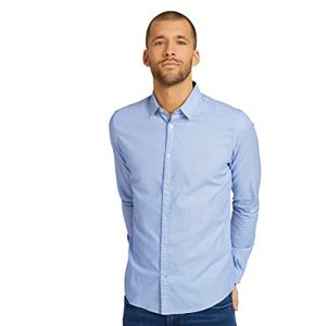 Tom Tailor Chemise Manche Longue 1023881 XXXL Light Blue White Structure