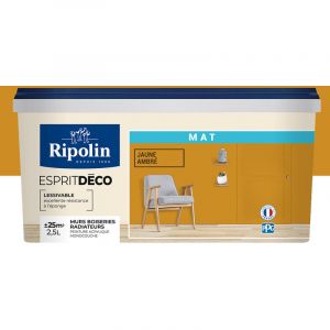 Image de Ripolin Peinture Murale Toutes Pièces, aspect Mat, 2,5L Jaune Ambré