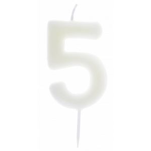 Ruedelafete Bougie Phosphorescente, chiffre 5