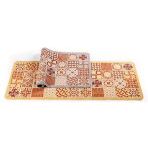 Tapis carreaux de ciment orange 45 x 75 cm
