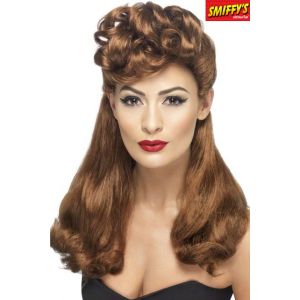 Smiffy's PERRUQUE VINTAGE ANN&Eacute;E 40 AUBURN