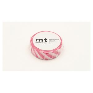 Image de Masking tape mt 7 m x 15 mm Rayures Fuchsia