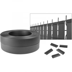 Casanoov - Lamelles occultantes baldo 200mX46mm rouleau pvc Gris