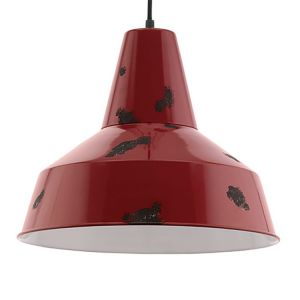 Eglo Suspension SOMERTON Rouge, 1 lumi&egrave;re - Vintage - Int&eacute;rieur - SOMERTON - D&eacute;lai de livraison moyen: 8 &agrave; 12 jours ouvr&eacute;s. Port gratuit France m&eacute;tropolitaine et Belgique d&egrave;s 100 ?.