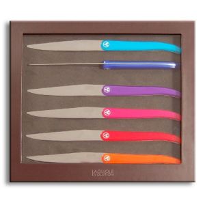 Laguiole Coffret 6 couteaux à steak Intuition en inox