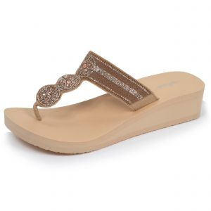 Isotoner Chaussures Tongsà talon de 4cm ultra confortables