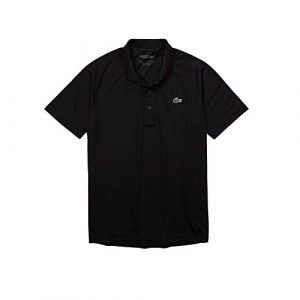 Lacoste Polo DH3201 à manches courtes pour homme - 3 boutons - Regular, Noir