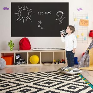 Tableau ardoise pour murs et meubles adhésif - Tableau noir à craie et feutre craie